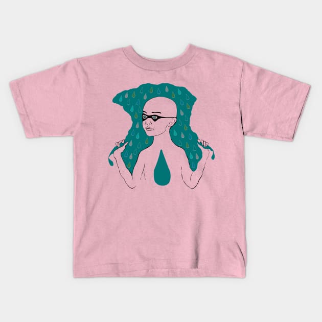 Cool Girl Kids T-Shirt by msmart